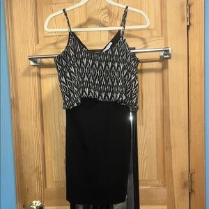 American Eagle Black and White Patterned Women's Mini Dress  Sz M